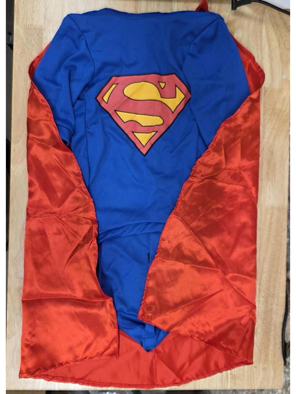 RUBIE’S SUPERMAN PET COSTUME FOR DOGS/CATS DC COMICS LARGE